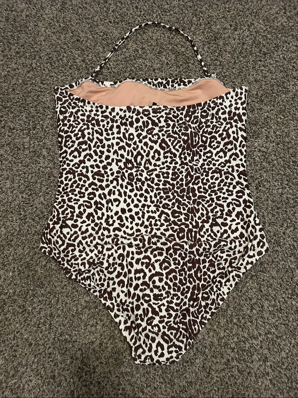 J. Crew Leopard-Print One-Piece Swimsuit in Brown and Cream